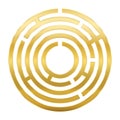 Golden Circular Maze