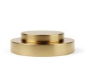 Golden circular objects stacked Royalty Free Stock Photo