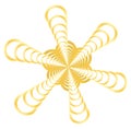 Golden Circular Spiral Burst Abstract Pattern Royalty Free Stock Photo