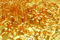 Golden city. Abstract business background