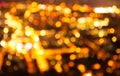 Golden city bokeh lights