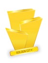 Golden city logo design