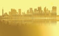 Golden City skyline New York vector