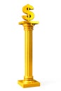 Golden Classic Greek Column with dollar sign