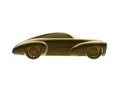 Golden classical car Royalty Free Stock Photo