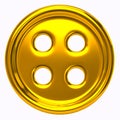 Golden cloth button for garments Royalty Free Stock Photo