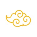 Golden cloud pattern. Chinese clouds for Chinese New Year decorations Royalty Free Stock Photo