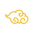 Golden cloud pattern. Chinese clouds for Chinese New Year decorations Royalty Free Stock Photo