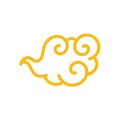 Golden cloud pattern. Chinese clouds for Chinese New Year decorations Royalty Free Stock Photo