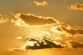 Golden clouds. Royalty Free Stock Photo