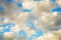 Golden clouds blue sky Royalty Free Stock Photo