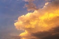 Golden clouds on blue sky Royalty Free Stock Photo