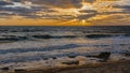 Golden Cloudscape on the Horizon Royalty Free Stock Photo