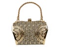 Golden clutch bag Royalty Free Stock Photo