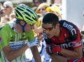 Golden, CO - Aug 28: George Hincapie and Elia Vivi Royalty Free Stock Photo