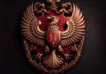 golden coat of arms eagle. state symbol.