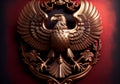 golden coat of arms eagle. state symbol.