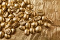 Golden coffee beans Royalty Free Stock Photo