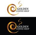 Golden Coffee Shop Logo