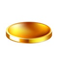 Golden Coin Blank Money Payment And Earn Vector