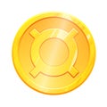 Golden coin generic currency icon symbol on white background. Finance investment concept. Exchange Money banking