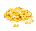 Golden coin heap