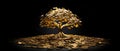 Golden Coin Tree Symbolizing Wealth And Business Growth