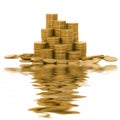 Golden coins Royalty Free Stock Photo