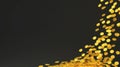 Golden Coins Cascade With Gradient Effect, Creating a Captivating Visual of Wealth and Prosperity Against a Dark Royalty Free Stock Photo