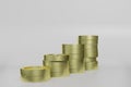 Golden coins for increasing growth economic Royalty Free Stock Photo