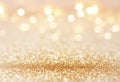 Golden color abstract glitter texture background for holidays