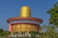 Golden color Lord Shiva Lingam temple in Puttaparthi