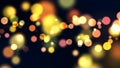 Golden color and colorful bokeh particles abstract background.glitter lights background Royalty Free Stock Photo