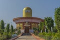 Golden color Lord Shiva Lingam temple in Puttaparthi