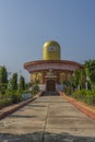 Golden color Lord Shiva Lingam temple in Puttaparthi