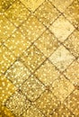 Golden color oriental antique style tiles wall