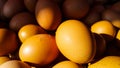 Golden color of shell eggs Royalty Free Stock Photo