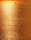 Golden color water surface