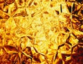 Golden colored relief crystal fire backgrounds Royalty Free Stock Photo