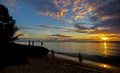 Golden colors of Sunset on the north west coast of Barbados