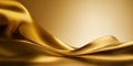 Golden colour magic curve background.Generative AI