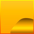 Golden Colour Shape With Gradient Frame On Yellow Empty Background-For Banner, Poster, Cards & Social Media