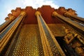 Golden Columns at The Temple of the Emerald Buddha in Bangkok