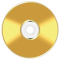 Golden compact disc Royalty Free Stock Photo