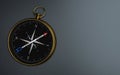Golden Compass Dark Background Royalty Free Stock Photo
