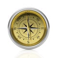 Golden compass detailed dial Royalty Free Stock Photo