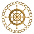 Golden compass - Golden Windrose - Golden Steering Wheel