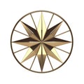 Golden Compass Rose Royalty Free Stock Photo