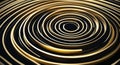 Golden concentric circles creating a stunning visual effect.