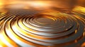 Golden concentric ripples creating abstract metallic surface background Royalty Free Stock Photo
